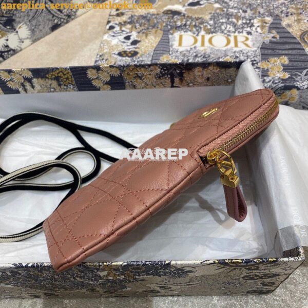 Replica Dior Caro Multifunctional Pouch Dark Nude Supple Cannage Calfs 4