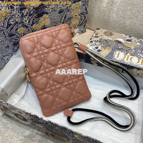 Replica Dior Caro Multifunctional Pouch Dark Nude Supple Cannage Calfs 6