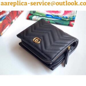 Replica Gucci Black GG Marmont Small Wallet 2