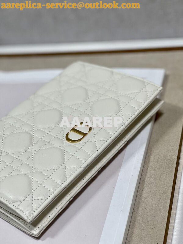 Replica Dior Caro XL Slim Wallet Supple Cannage Calfskin S5104 21