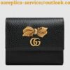 Replica Gucci Black Leather Zip Around Wallet With Bow 2