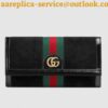 Replica Gucci Black Print Leather Zip Around Wallet 2