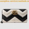 Replica Gucci Black Zip Around Wallet With Double G stripe