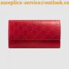 Replica Gucci Continental Wallet With Cat In Pink Signature Leather 2