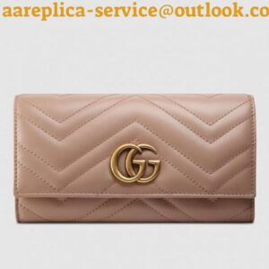 Replica Gucci Dusty Pink GG Marmont Continental Wallet