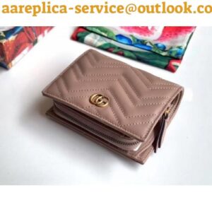 Replica Gucci Dusty Pink GG Marmont Small Wallet 2