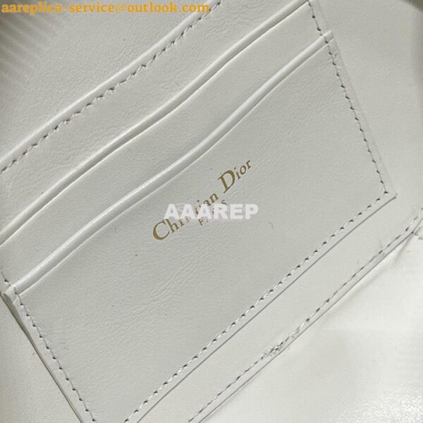 Replica Dior CD Signature Oval Camera Bag Latte Calfskin with Embossed 10