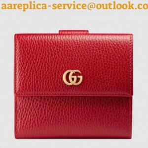 Replica Gucci French Flap Wallet In Red Leather