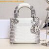 Replica Dior Crocodile Leather Mini Lady Dior Bag with Crystals in Bla 2