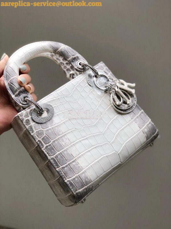 Replica Dior Crocodile Leather Mini Lady Dior Bag with Crystals Crocod 12