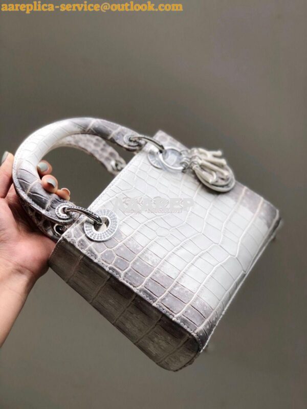 Replica Dior Crocodile Leather Mini Lady Dior Bag with Crystals Crocod 13