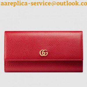 Replica Gucci GG Marmont Continental Wallet In Red Leather