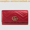 Replica Gucci GG Marmont Continental Wallet In Red Leather