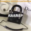 Replica Dior Crocodile Leather Mini Lady Dior Bag with Crystals in Pur