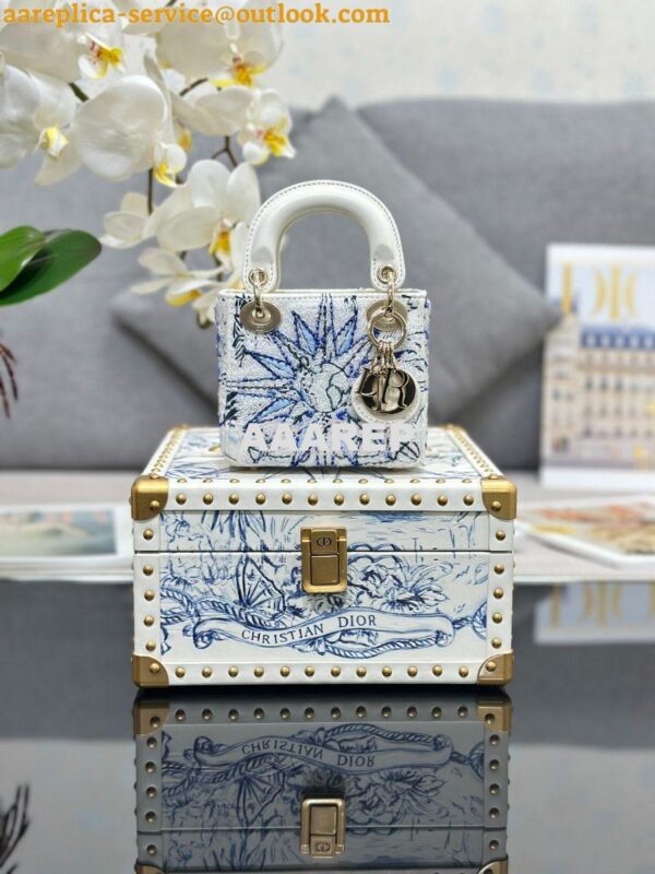 Replica Dior Cruise Limited Edition Small Trunk blue multi-colour Rêve 6