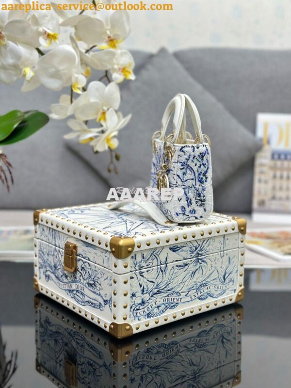 Replica Dior Cruise Limited Edition Small Trunk blue multi-colour Rêve 7