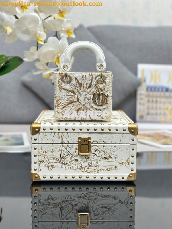 Replica Dior Cruise Limited Edition Small Trunk Gold multi-colour Rêve 7