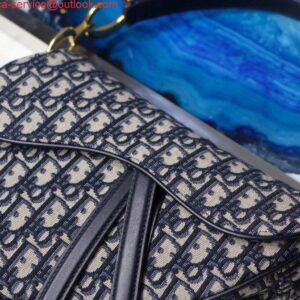 Replica Dior Saddle Bag M0446 Blue Dior Oblique Jacquard 2