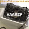 Replica Dior Dio(r)evolution Flap Bag In Black Calfskin with Black Met