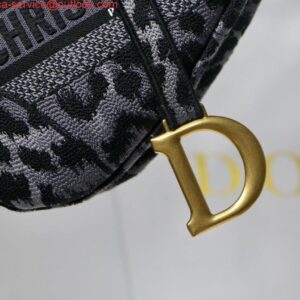 Replica Dior Saddle Bag M0446 Gray Mizza Embroidery 2