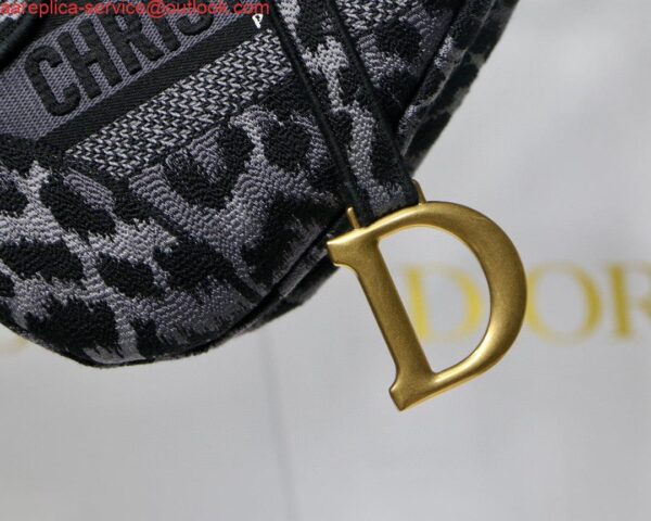 Replica Dior Saddle Bag M0446 Gray Mizza Embroidery 4