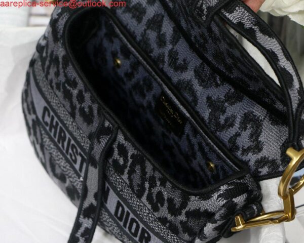 Replica Dior Saddle Bag M0446 Gray Mizza Embroidery 10