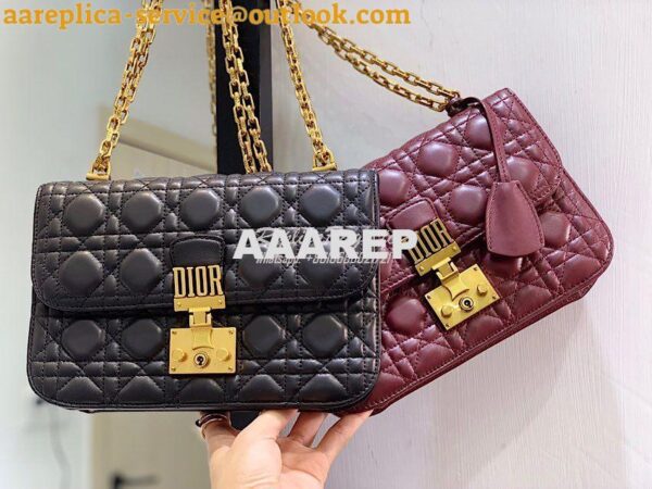 Replica Dior DiorAddict Flap Bag with with Sliding Chain in Cannage La 14