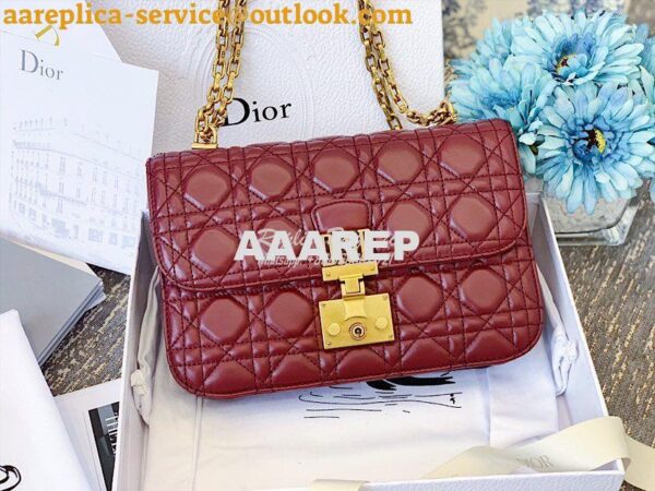 Replica Dior DiorAddict Flap Bag with with Sliding Chain in Cannage La 2