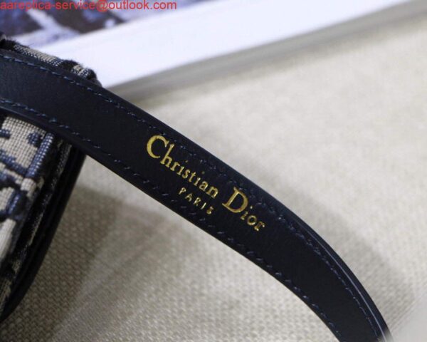 Replica Dior Saddle Belt Bag S5619 Blue Dior Oblique Jacquard 7