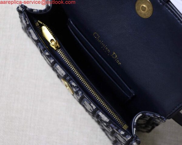 Replica Dior Saddle Belt Bag S5619 Blue Dior Oblique Jacquard 9