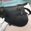 Replica Dior Saddle Belt Bag S5632 Black Goat leather