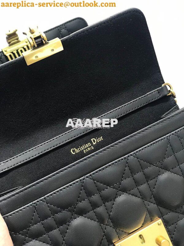 Replica Dior Dioraddict Wallet On Chain Cutch Black 7