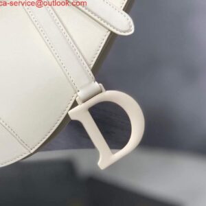 Replica Dior M0446 Dior Saddle Bag M0447 White Ultramatte Calfskin 2