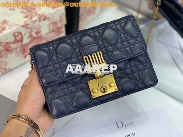 Replica Dior Dioraddict Wallet On Chain Cutch Blue 10