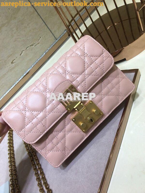 Replica Dior Dioraddict Wallet On Chain Cutch Pink 3