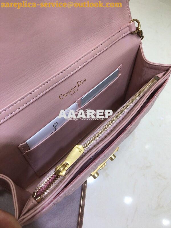 Replica Dior Dioraddict Wallet On Chain Cutch Pink 5