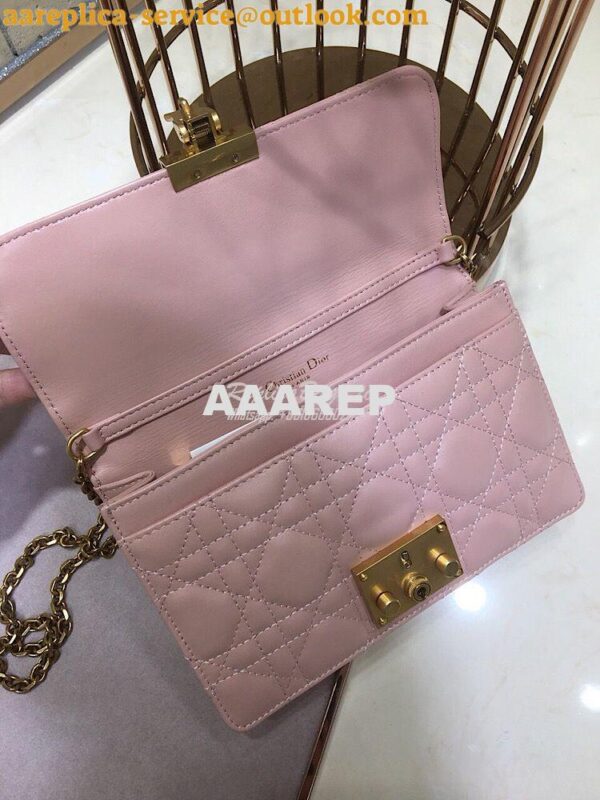 Replica Dior Dioraddict Wallet On Chain Cutch Pink 6