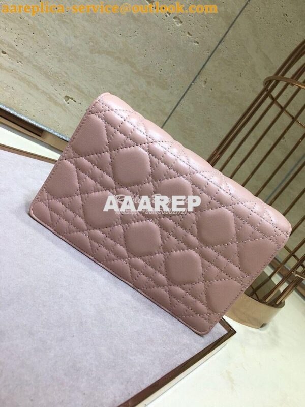 Replica Dior Dioraddict Wallet On Chain Cutch Pink 8