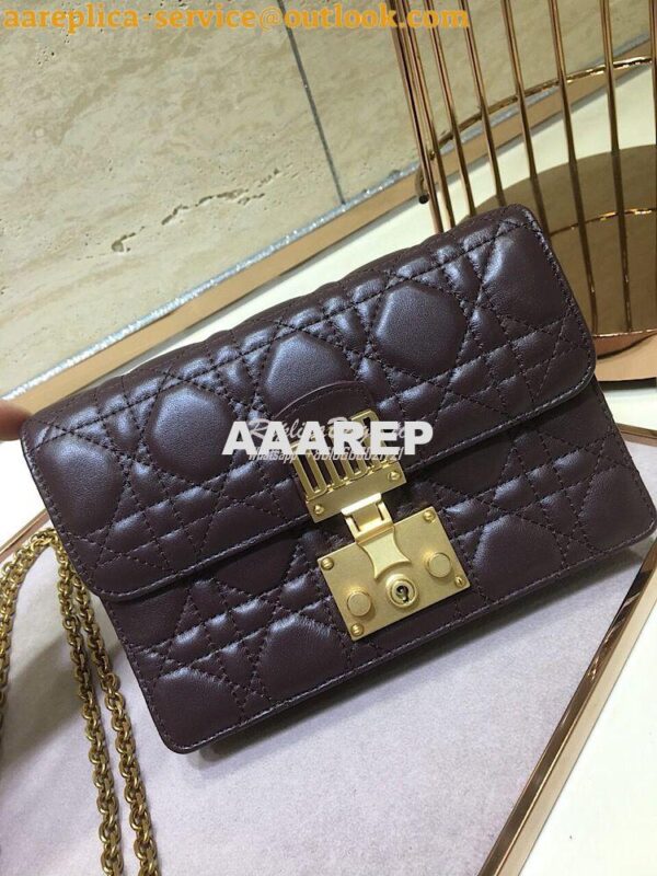 Replica Dior Dioraddict Wallet On Chain Cutch Purple