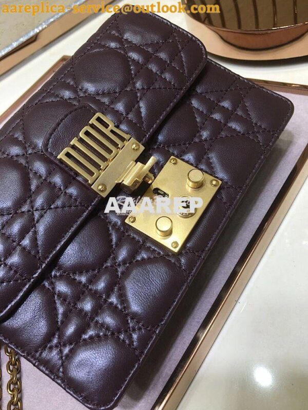 Replica Dior Dioraddict Wallet On Chain Cutch Purple 4