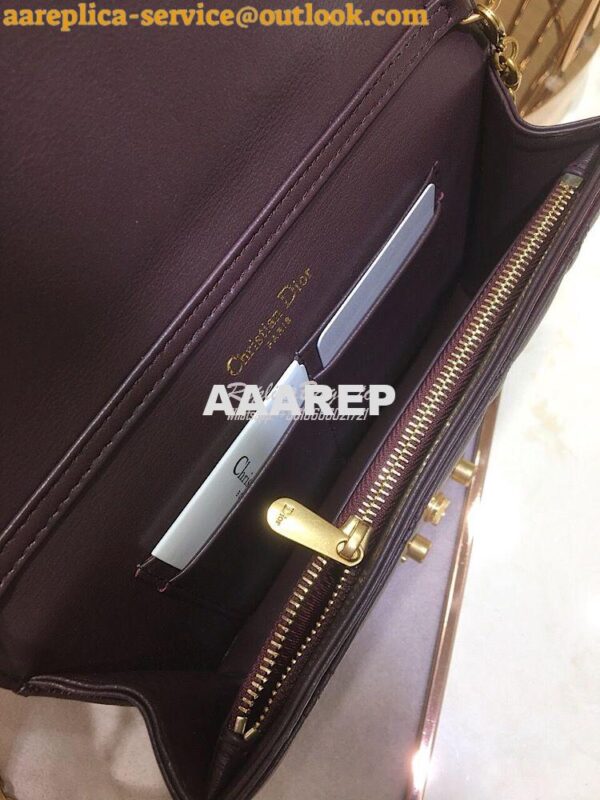Replica Dior Dioraddict Wallet On Chain Cutch Purple 6
