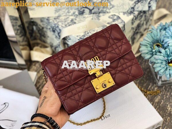 Replica Dior Dioraddict Wallet On Chain Cutch Wine 2