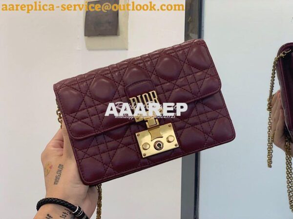 Replica Dior Dioraddict Wallet On Chain Cutch Wine 3