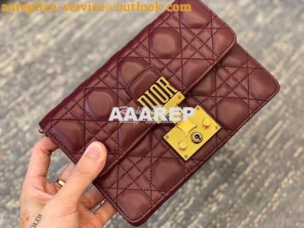 Replica Dior Dioraddict Wallet On Chain Cutch Wine 4