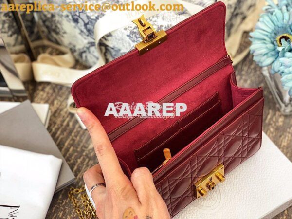 Replica Dior Dioraddict Wallet On Chain Cutch Wine 6