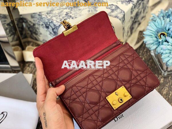 Replica Dior Dioraddict Wallet On Chain Cutch Wine 8