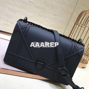 Replica Dior Diorama Bag In Black Calfskin with Black Studded