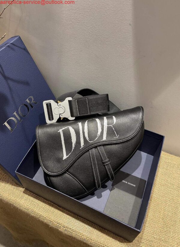 Replica Dior M0446 Saddle Bag Dior Calfskin Bag Black 10