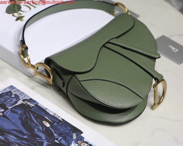 Replica Dior M0446 Saddle Bag Dior Calfskin Bag Green 7