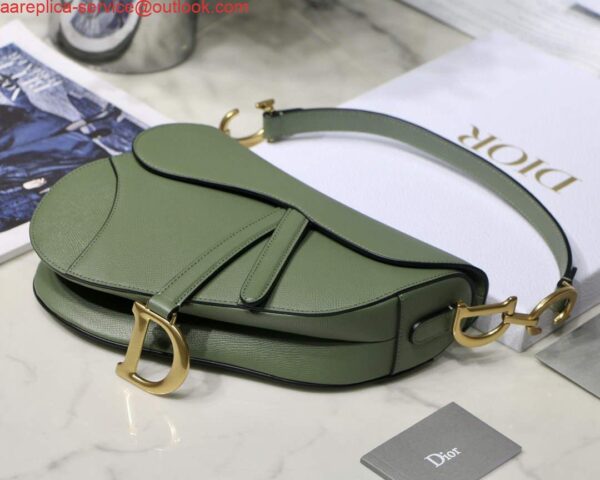 Replica Dior M0446 Saddle Bag Dior Calfskin Bag Green 8